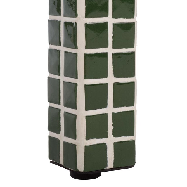 Early 21st Century Hotaru Tile Accent Table in Dark Green For Sale - Image 5 of 7