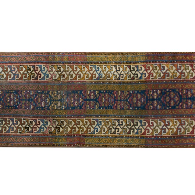 Navy Blue Early 20th Century Persian Kurdish Runner For Sale - Image 8 of 15
