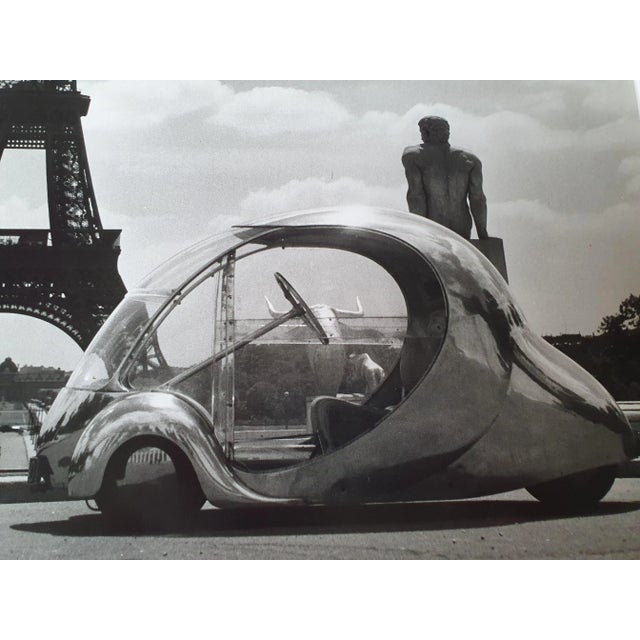 1980s Robert Doisneau Paul Arzens' "Electric Egg" in front of the Eiffel Tower 1980 For Sale - Image 5 of 6