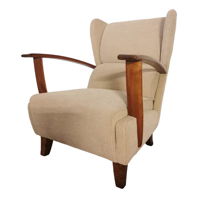 Walnut Armchair by Osvaldo Borsani for Arredamenti Borsani Varedo, 1940s For Sale