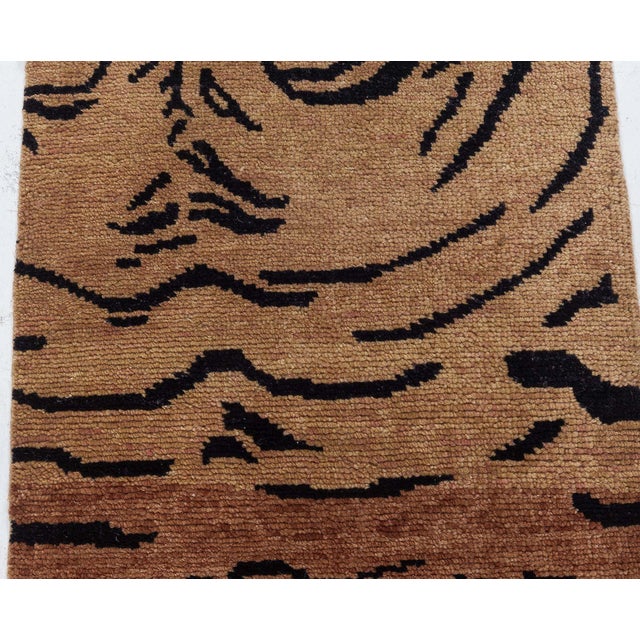 Modern Tibetan “Tiger” Wool Rug by Doris Leslie Blau Size: 2'0" × 3'0" (60 × 91 cm) Color: Black, Brown An arresting...