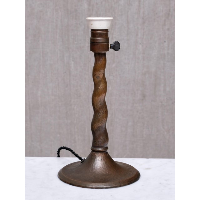 Hammered Copper Model 6834 Table Lamp by Harald Notini for Böhlmarks, Sweden, 1920s For Sale - Image 6 of 11