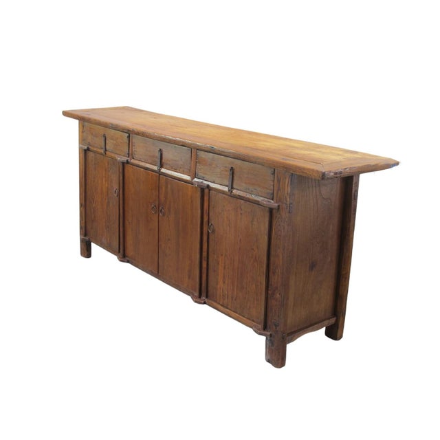 19th Century Rustic Elm Buffet For Sale - Image 4 of 12