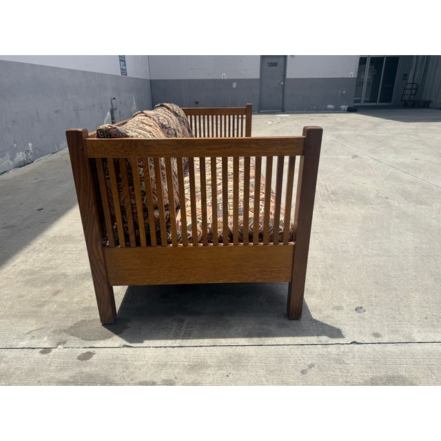 1990s Stickley Craftsman Spindle Back Sofa For Sale - Image 12 of 14