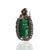 Gemstone Handcrafted Carved 20.85 Ct Emerald Brooch Pendant With Diamond Accents For Sale - Image 7 of 13