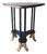 Black and Gold Giltwood Surrealist Style Side End Table, Circa Late-20th Century For Sale