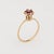 Stylish vintage ruby & diamond tulip ring (circa 1960s to 1970s) crafted in 14 karat yellow gold. Round brilliant cut...