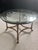 Labarge 1960s Italian Brass & Glass Hooved Foot Cocktail Table For Sale - Image 4 of 11