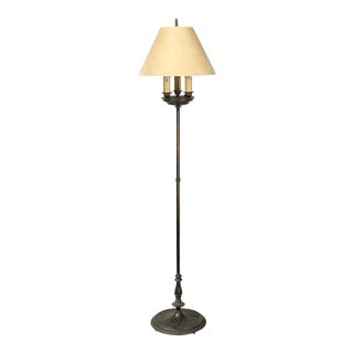 Art Deco Base and Shade Candlestick Floor Lamp For Sale