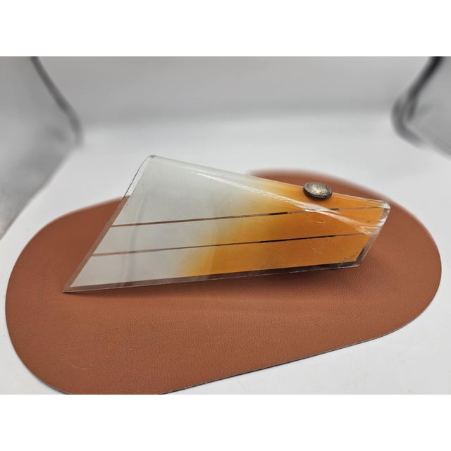 Glass wall lamp, vintage 1960s-1970s, dimensions height 29 cm, width 19.5 cm, depth 10.5 cm. European Plug (up to...