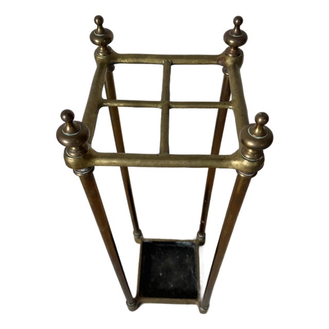 1960's Vintage Solid Brass Umbrella Stand/ Sold For Sale