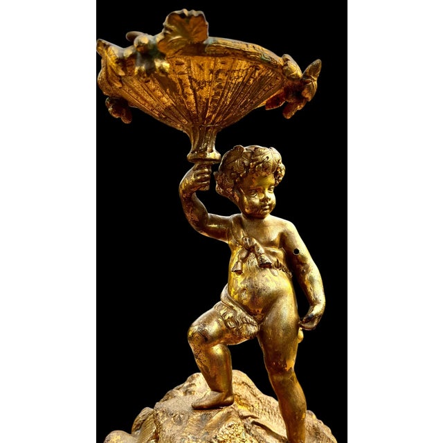 Antique French Gilt Bronze Figural Centerpiece For Sale - Image 6 of 18