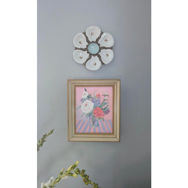 Original Still Life Vase With Flowers Painting Framed For Sale - Image 4 of 4