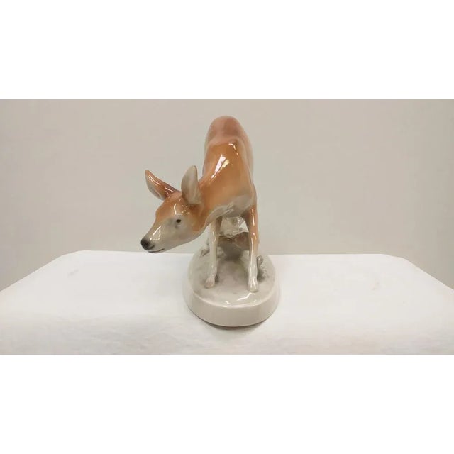 Doe Porcelain Statuefrom from Dux, Czechoslovakia, 1960s For Sale - Image 4 of 8