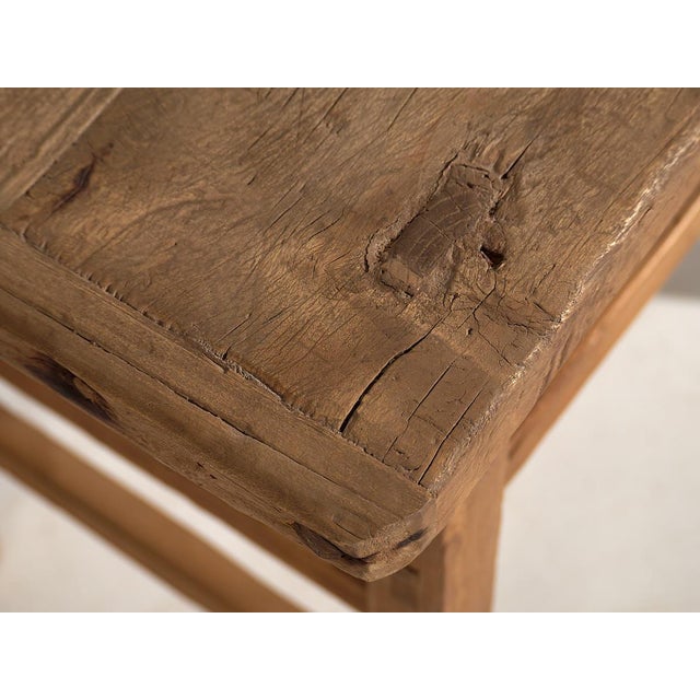 Wood Antique Primitive Style Console Table, 1920s For Sale - Image 7 of 15