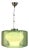 Large Green and Opaline Glass Pendant, 1960s For Sale