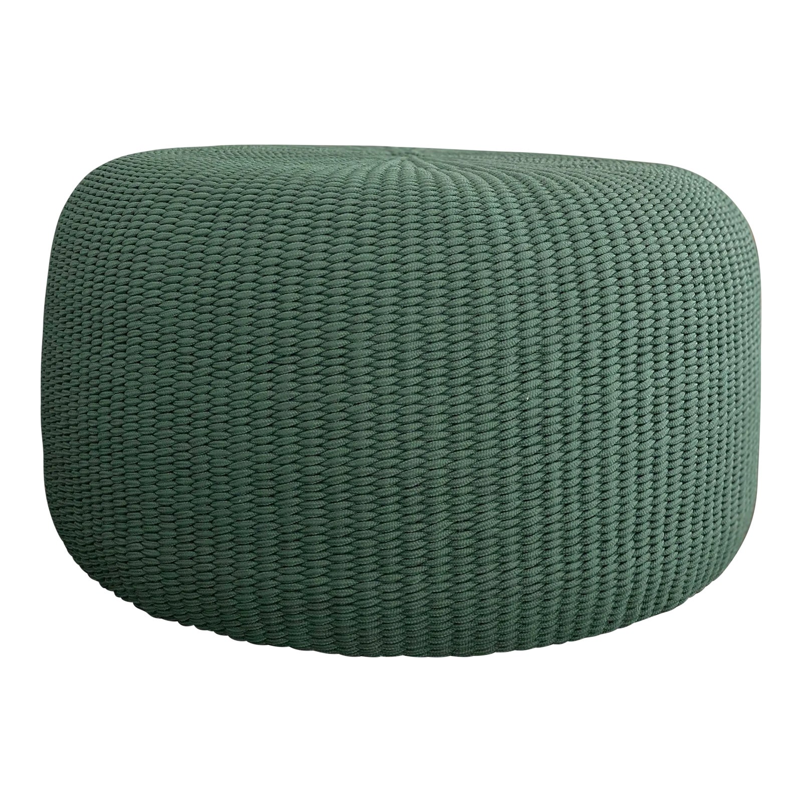 Indoor Outdoor Round Boho Modern Woven Coffee Table Forest Green by ...