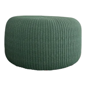 Indoor Outdoor Round Boho Modern Woven Coffee Table Forest Green by Made Goods Elias