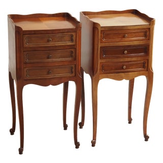 Louis Philippe Bedside Tables with Drawers, 1830s, Set of 2 For Sale
