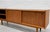 Modern Walnut Credenza / Media Console | Minimalist Sliding Door Sideboard For Sale In New York - Image 6 of 11
