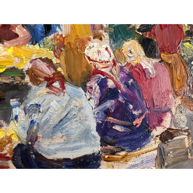 Iakov Besperstov, Market Scene in Murom, 1981, Oil on Hardboard, Framed For Sale - Image 3 of 11