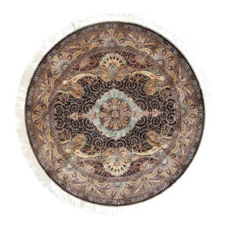 Pasargad DC Exquisite Design Paris Palace Fine Power Loom v. Silk Round Rug For Sale