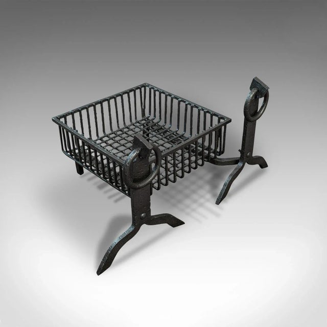 Victorian Antique Cast Iron Fire Basket For Sale - Image 9 of 13