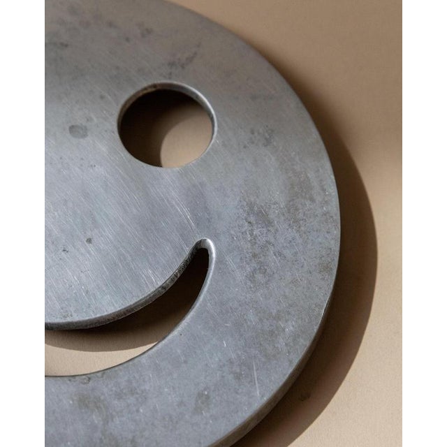 Vintage Metal Smiley-Face Shape Coaster, Italy, 1980s For Sale - Image 9 of 11