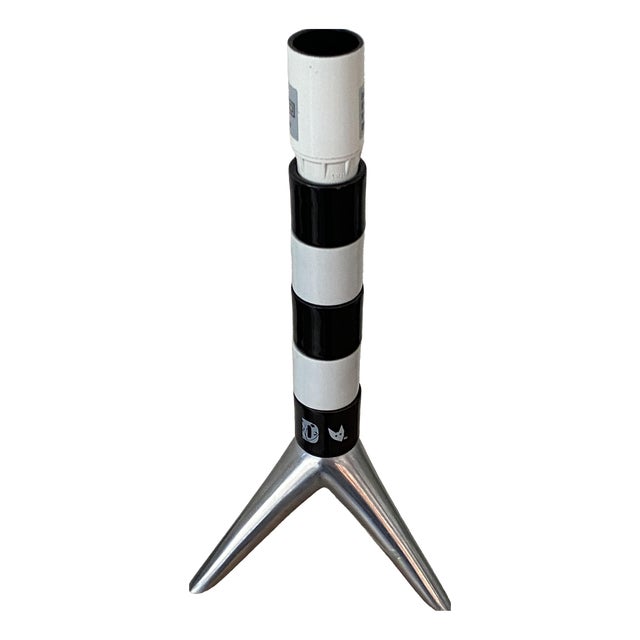 Porcelain Rocket Shape Lamp Base by Deshoulières, 2010s For Sale