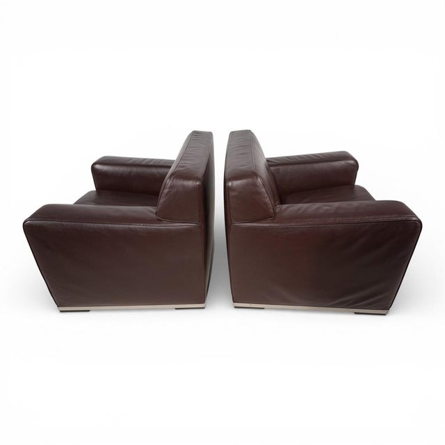 Animal Skin Apta Imprimatur Leather Armchairs by Antonio Citterio for B&B Italia Maxalto, 1999, Set of 2 For Sale - Image 7 of 18