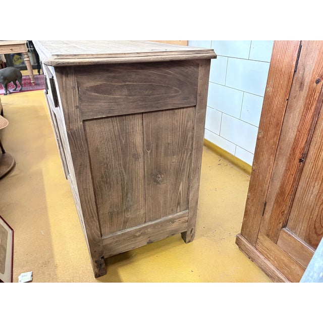 Antique French Rustic Wood Sideboard with Drawers For Sale - Image 5 of 14