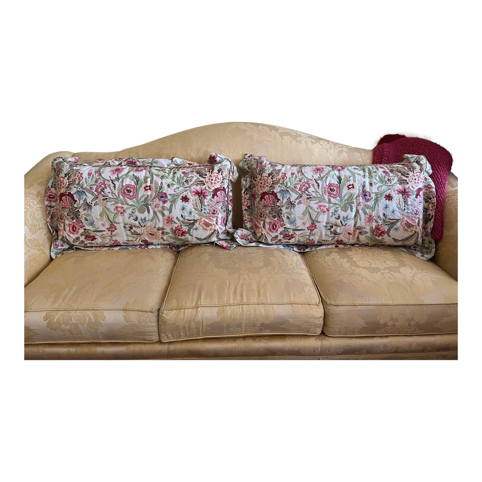 Set of 2 King Size Floral Shams Custom Made | Chairish