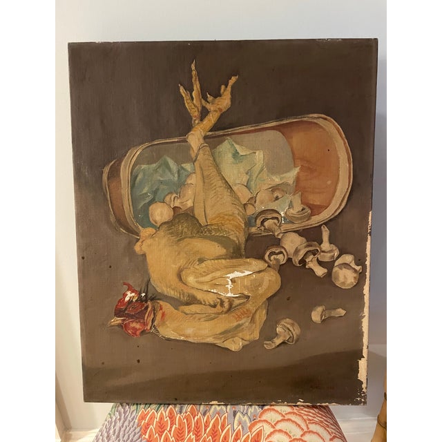 Textile Still Life Painting Oil on Canvas For Sale - Image 7 of 7