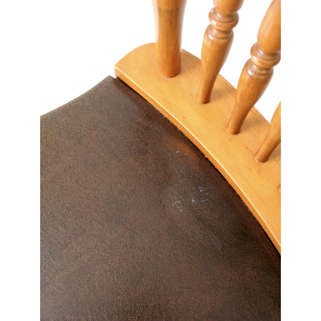 Vintage Spindle Back Dining Chairs Set of 4 For Sale - Image 9 of 18