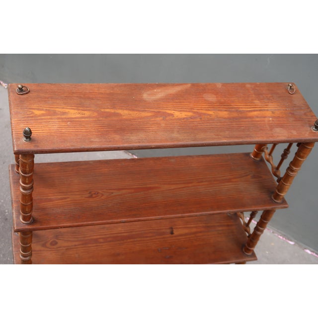 French Antique First Half XXth Century Wall Shelf in Solid Wood. For Sale - Image 9 of 11