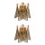 Contemporary Modern Smoked-Fumè "Rondini" Murano Wall Sconces- Set of Two For Sale