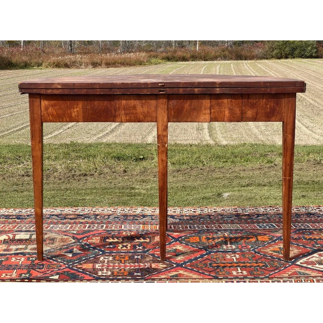 Antique Mahogany Demi LuneTable Federal Style For Sale - Image 10 of 11