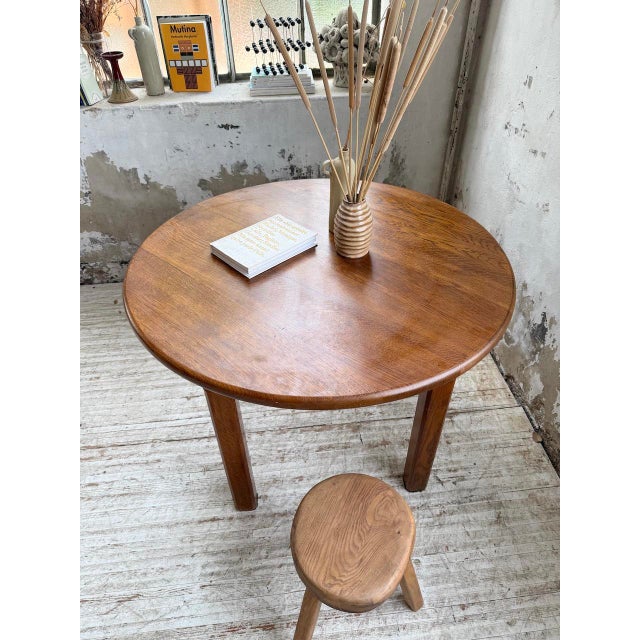 Round Oak Table, 1950s For Sale - Image 17 of 18