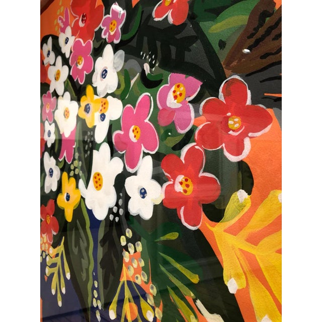 Bouquet, Pop Art Style and Classical, Framed Colorful Still-Life Flower Painting, 2018 For Sale - Image 9 of 11