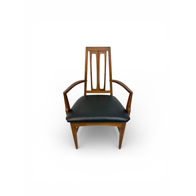 Young Manufacturing Mid-Century Modern Young Manufacturing Walnut Dining Chairs - Set of 10 For Sale - Image 4 of 9