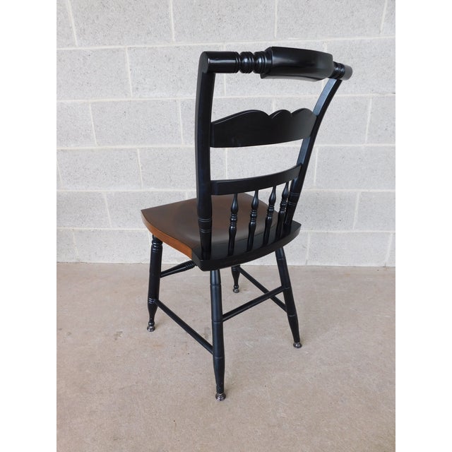 L Hitchcock Maple Stenciled Eagle Back Tavern Inn Chairs - Set of 3 For Sale - Image 13 of 17