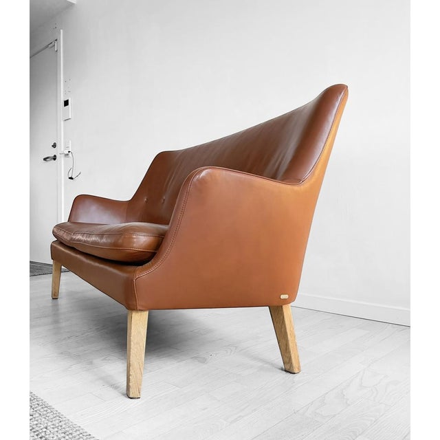 Model 53 Sofa in Cognac Leather by Arne Vodder, 1953 For Sale - Image 5 of 11