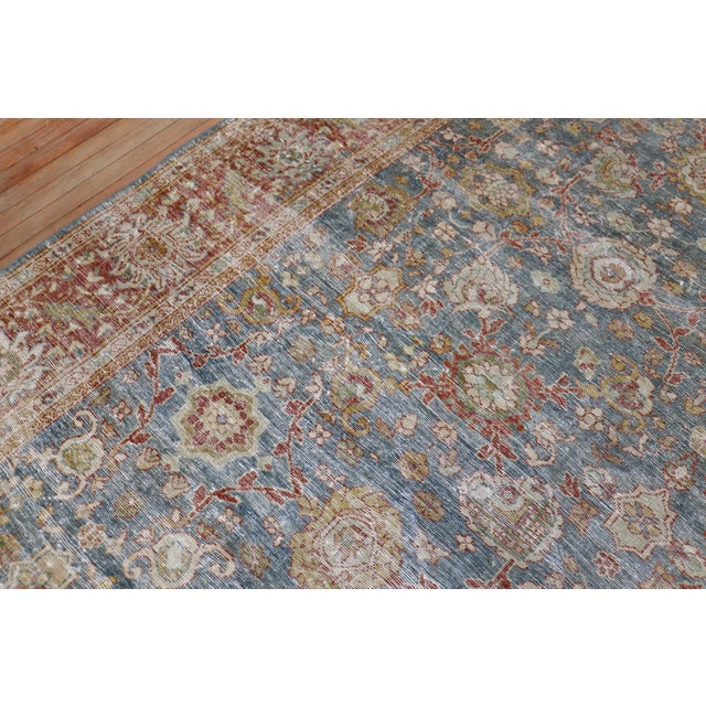 Blue Rust Antique Persian Mahal rug no. j2235 For Sale - Image 9 of 10