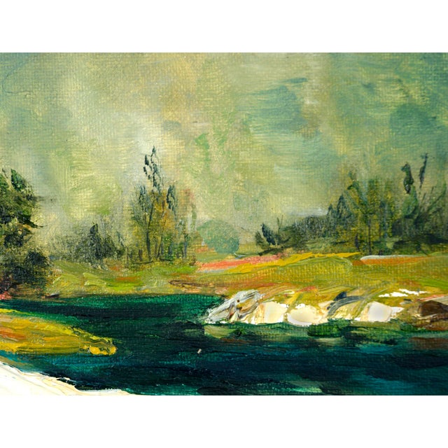 Sandy Beach - Impasto California Landscape with Water Inlet by California artist Kathleen Murray (American, b. 1958.) This...