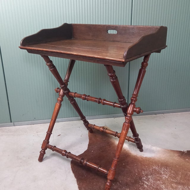 19th Century Georgian Military Campaign Butler Tray Table For Sale - Image 12 of 14
