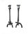 Metal Brutalist Torch Cut Candlestick Holders With Blacksmith Makers Mark For Sale - Image 7 of 8