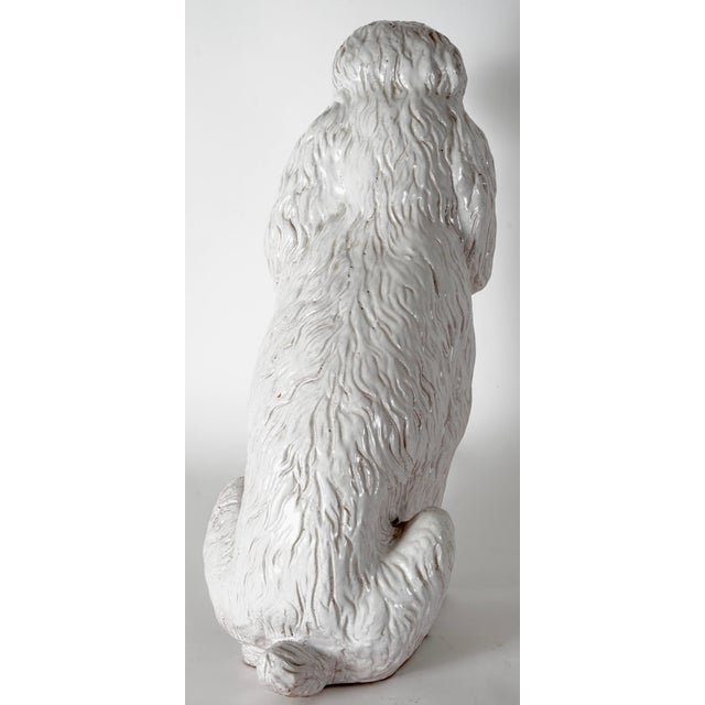 Vintage Italian Ceramic Dog Statue For Sale In Miami - Image 6 of 11