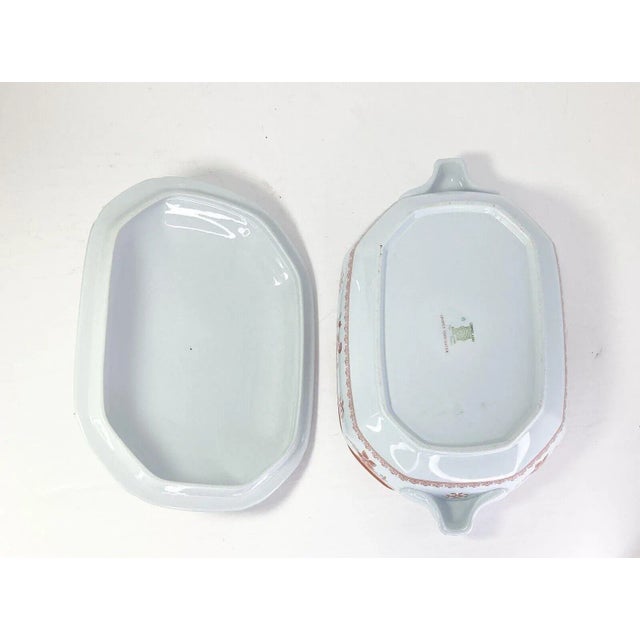 Spode 1960s Spode Gloucester Red, Ceramic Lidded Ironstone Serving Bowl For Sale - Image 4 of 5