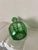 Glass Emerald Green Cut-to-Clear Crystal Bud Vase Carafe For Sale - Image 7 of 12