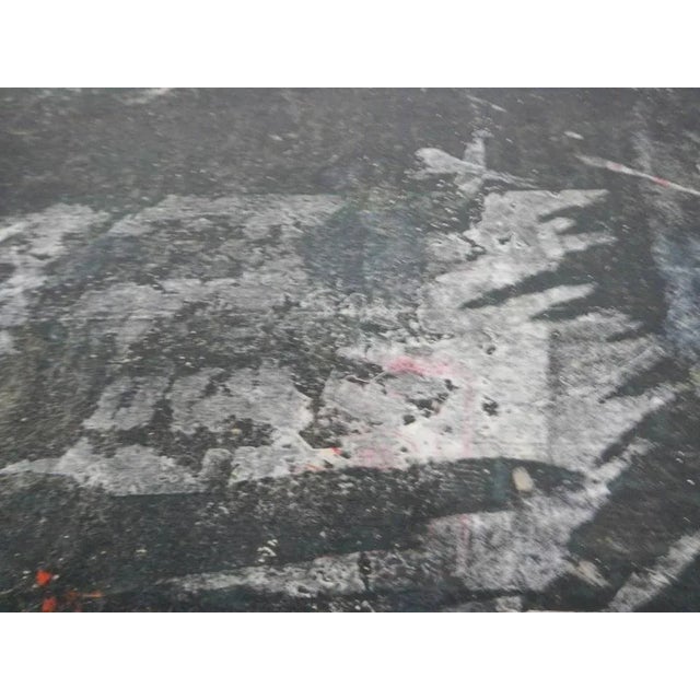 Vintage Black Wooden Trunk, 1940s For Sale - Image 6 of 11